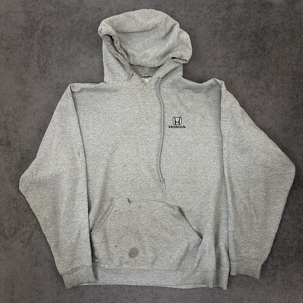 vintage honda hoodie pullover distressed sweatshirt Size XL Logo Embroidered